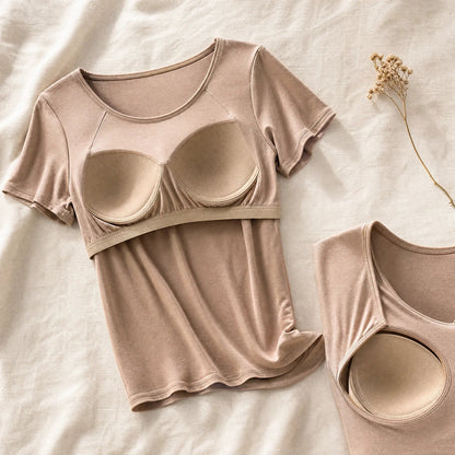 T-shirt Soutien-Gorge à Compression™ Frontale
