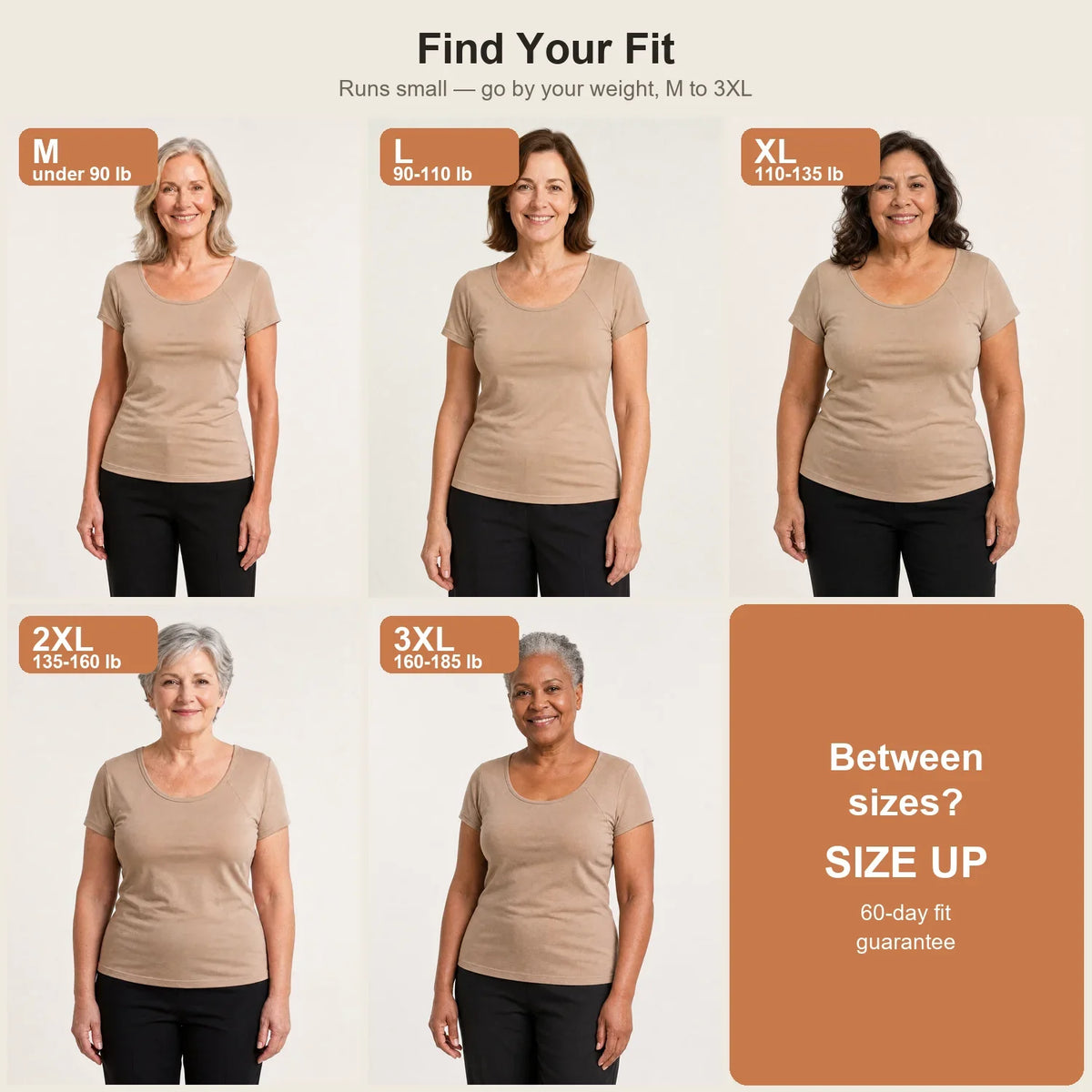 T-shirt Soutien-Gorge à Compression™ Frontale